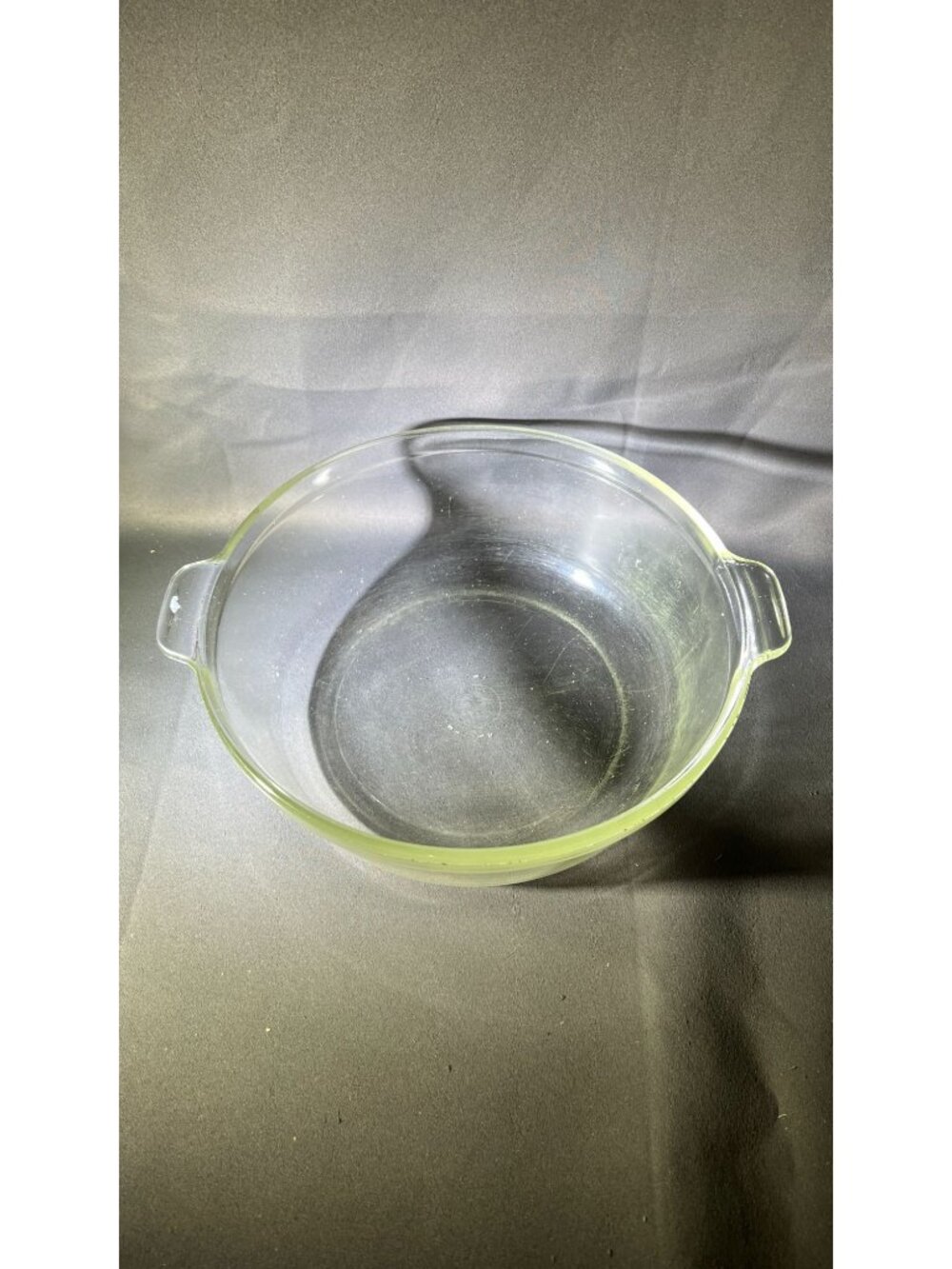 Vintage Pyrex Clear Glass Round Casserole Dish With Handles Bakeware